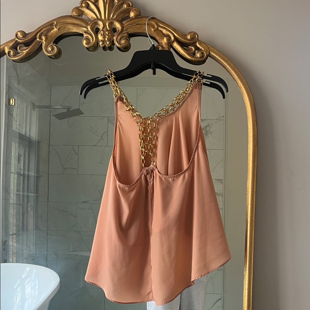 Chain Strap Peach/Rust Top